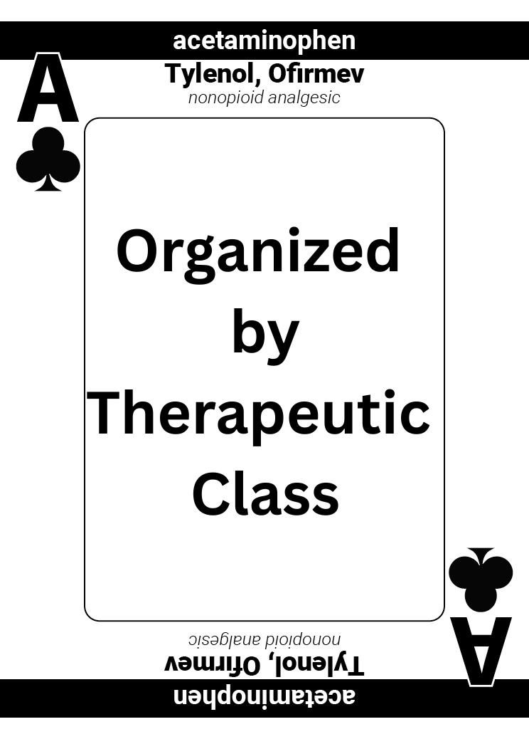 Organized by therapeutic class