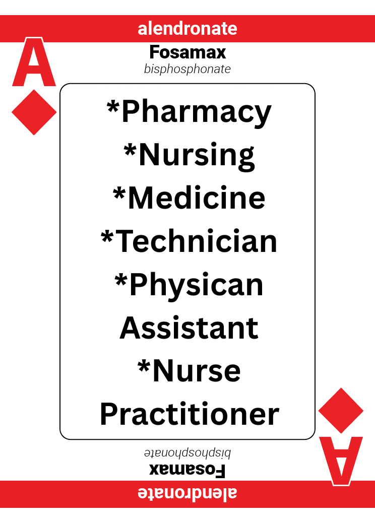 For pharmacy, nursing, PA & medical students